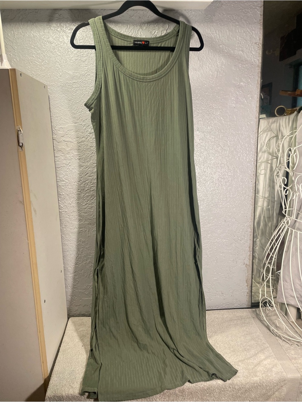 Absolutely Olive Green Sleeveless Maxi Dress